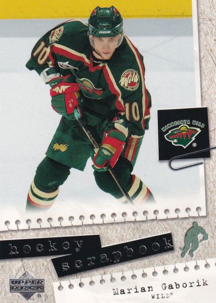 insert karta MARIAN GÁBORÍK 05-06 UD Hockey Scrapbook číslo HS17